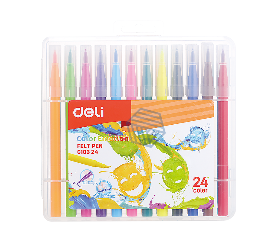 ფლომასტერი 24 ფერი DELI EC10324