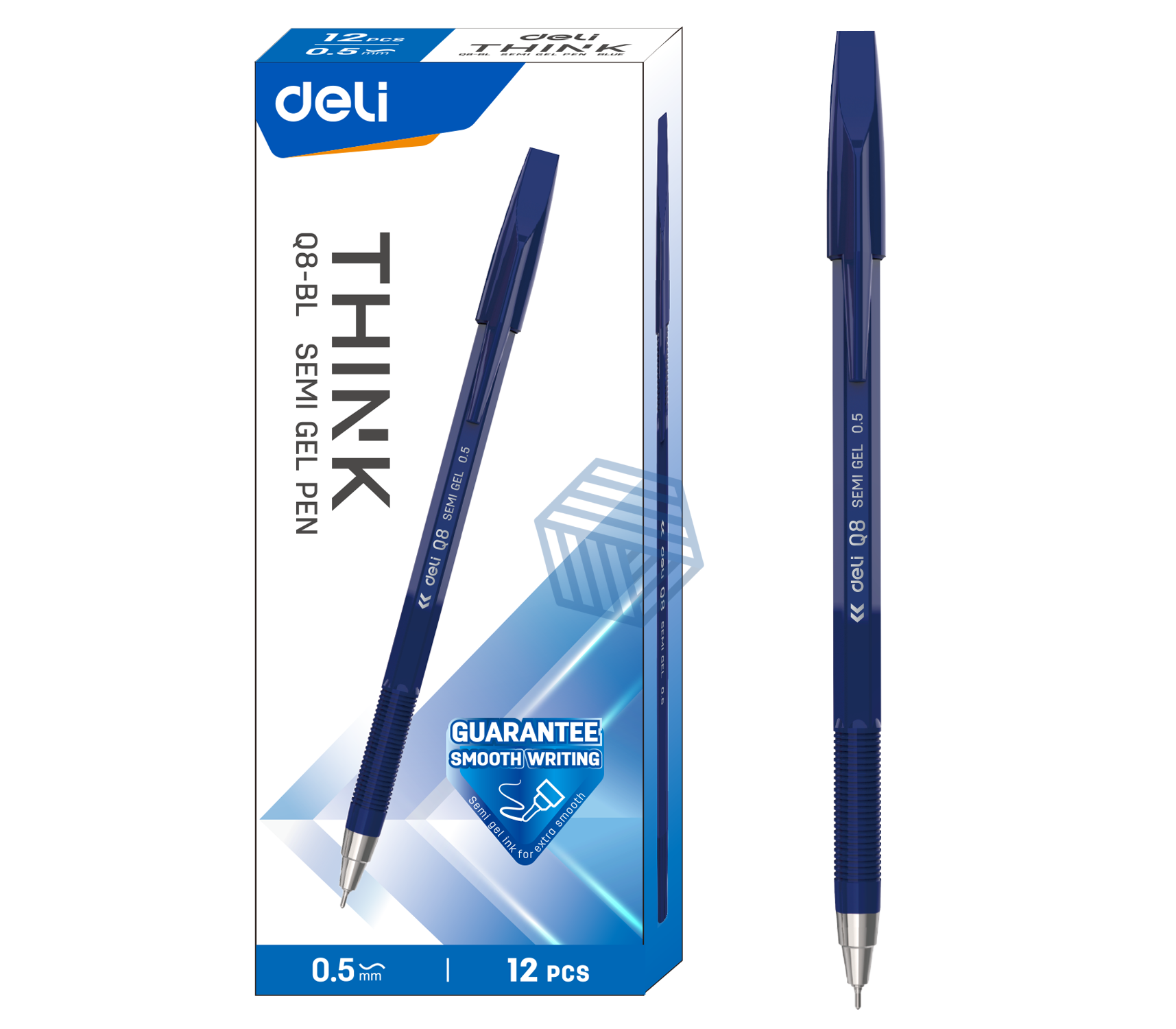 კალამი გელიანი 0.7MM  BLUE ,DELI