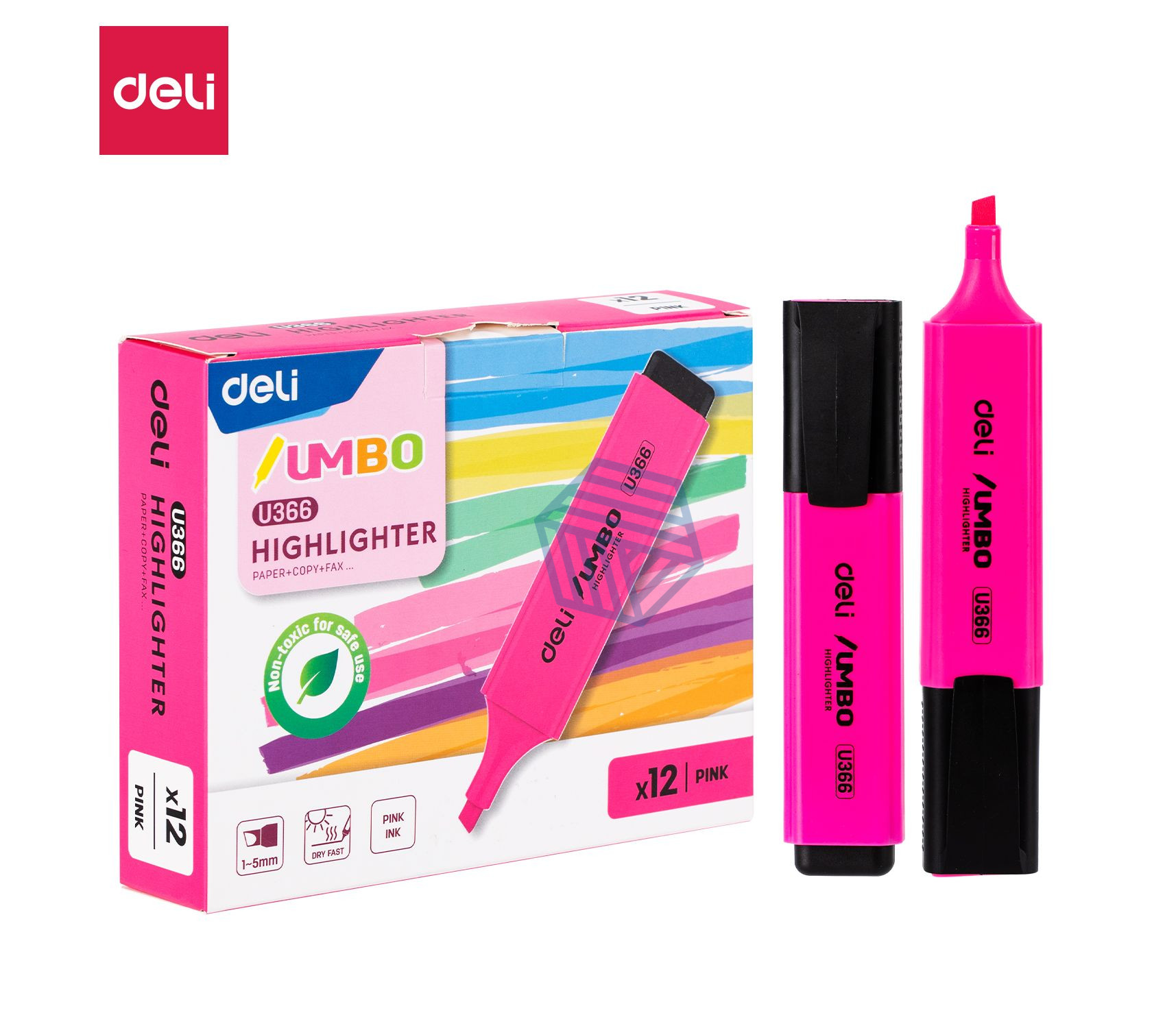 ტექსტ მარკერი  PINK ,DELI U366-PK