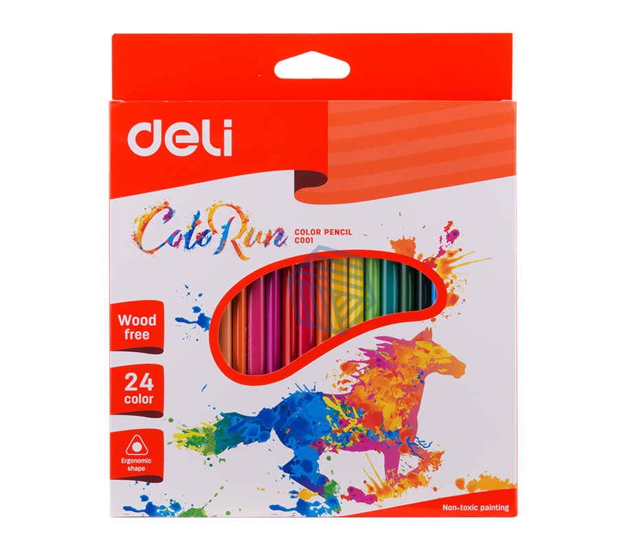ფერადი ფანქარი 24 ფერი DELI EC00120