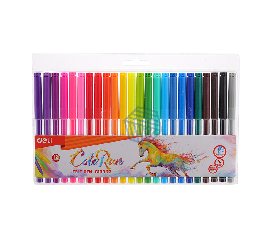 ფლომასტერი DELI STATIONERY 24 ფერი C10023