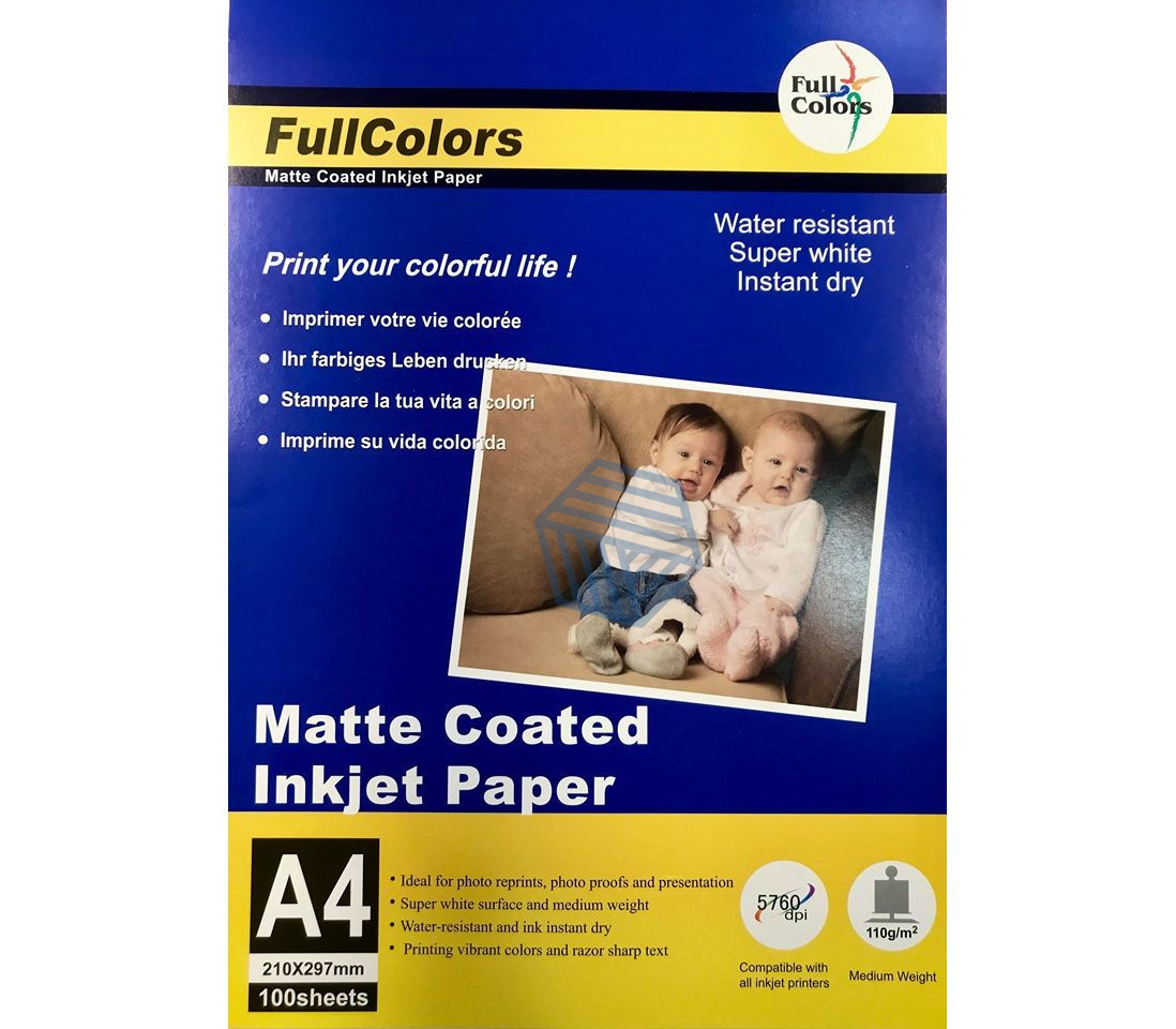 ფოტოქაღალდი MATTE COATED 110გ A4(100ფურც.)