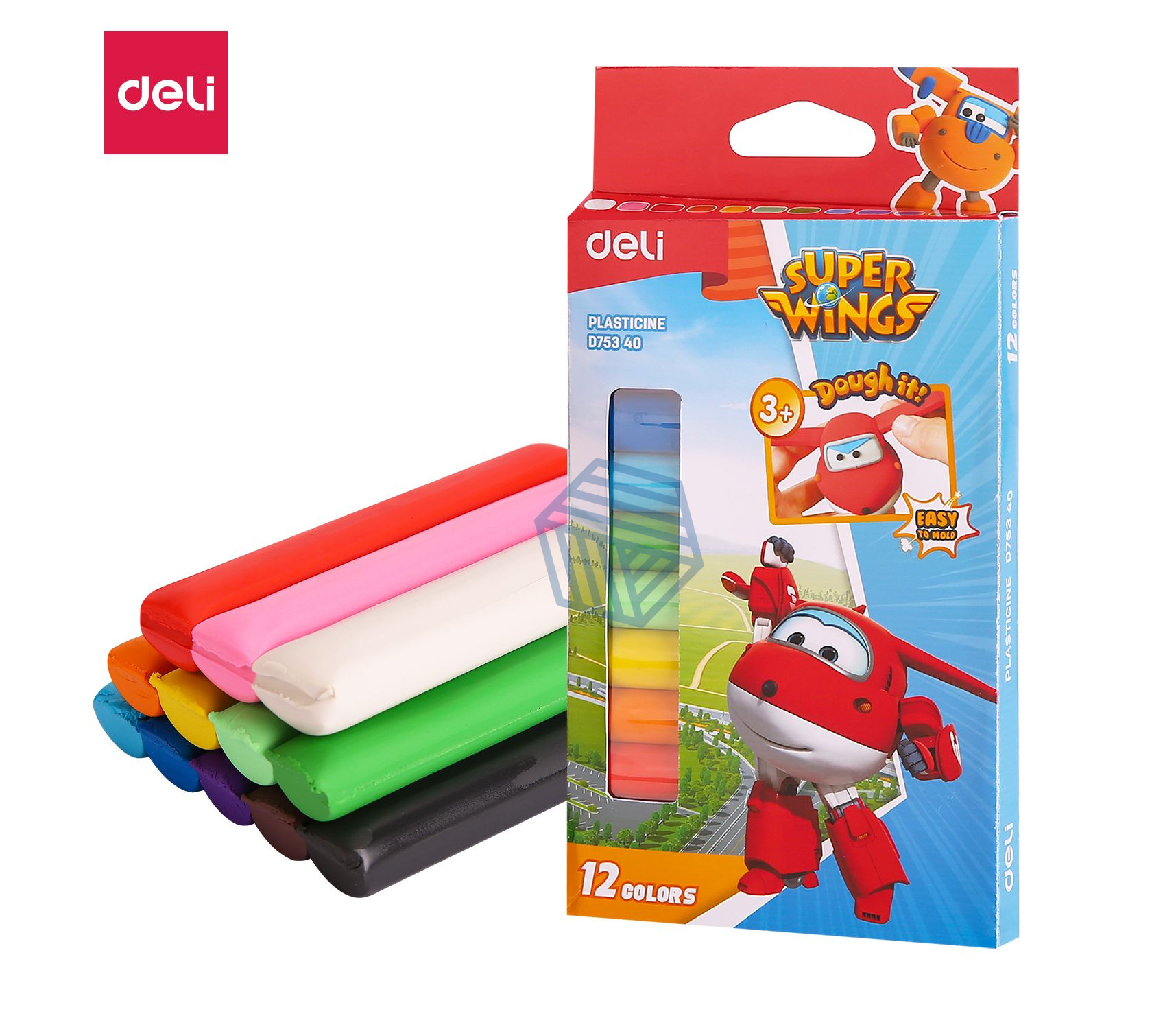 საძერწი მასალა PLASTICINE 12 COLORS, 200G ED75340 ,DELI