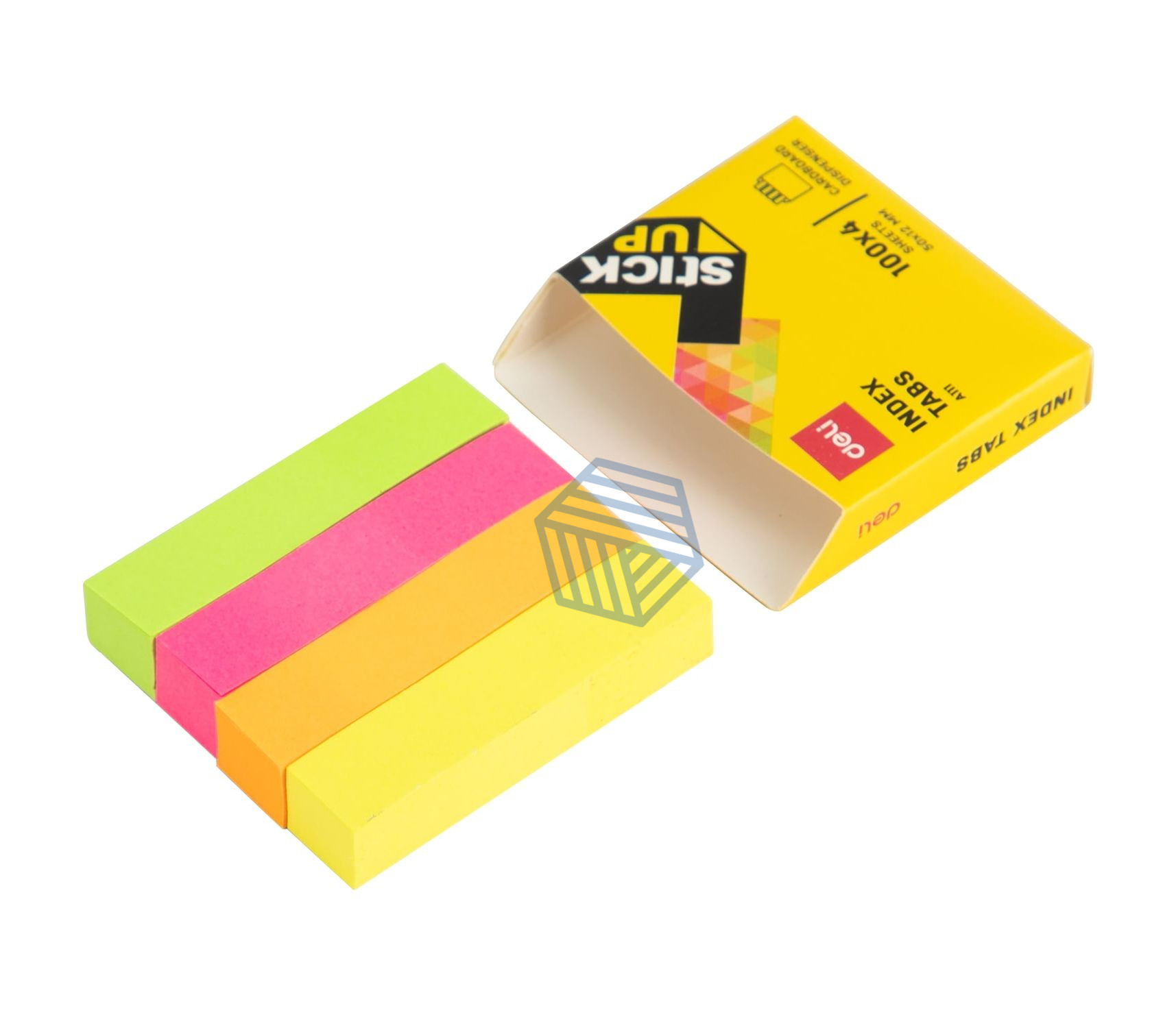 ჩასანიშნი წებოვანი ნეონი DELI 4X100ფ 50X12 A11102,