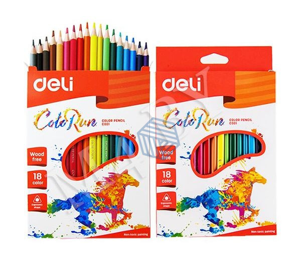 ფერადი ფანქარი 18 ფერი DELI EC00110
