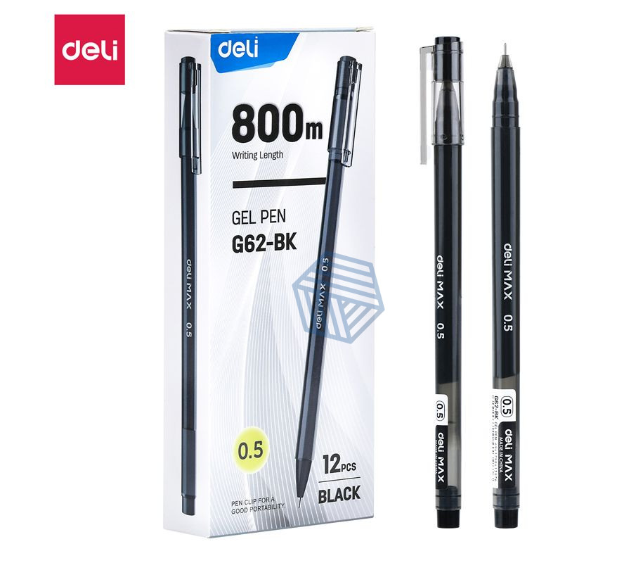 კალამი გელიანი 0.5მმ  DELI G62-BK