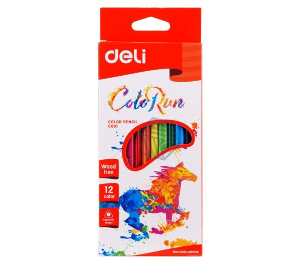 ფერადი ფანქარი 12 ფერი DELI EC00100
